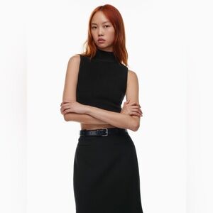 Aritzia Babaton Sculpt Knit Mockneck Tank